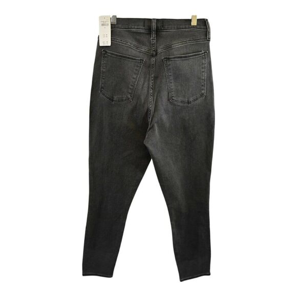 ABERCROMBIE & FITCH SUPER SKINNY ANKLE HIGH RISE BLACK JEANS W30 10R NWT - Picture 5 of 10